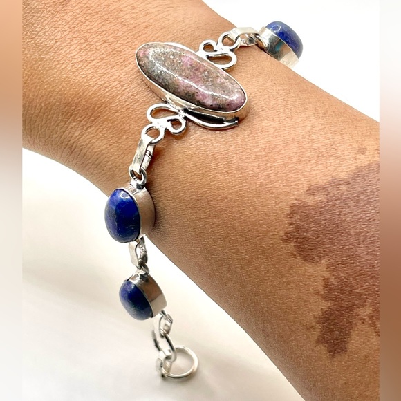 Lapis Lazuli Bracelet 6 1/2” - 7 1/2” - Picture 1 of 5
